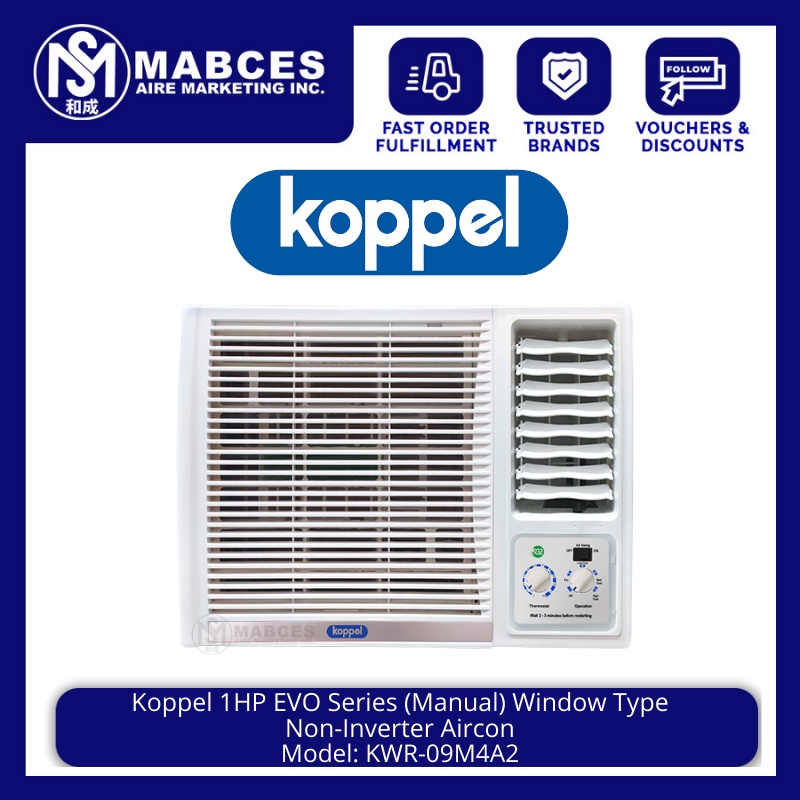 Koppel 1HP EVO Series (Manual) Window Type NonInverter Aircon KWR