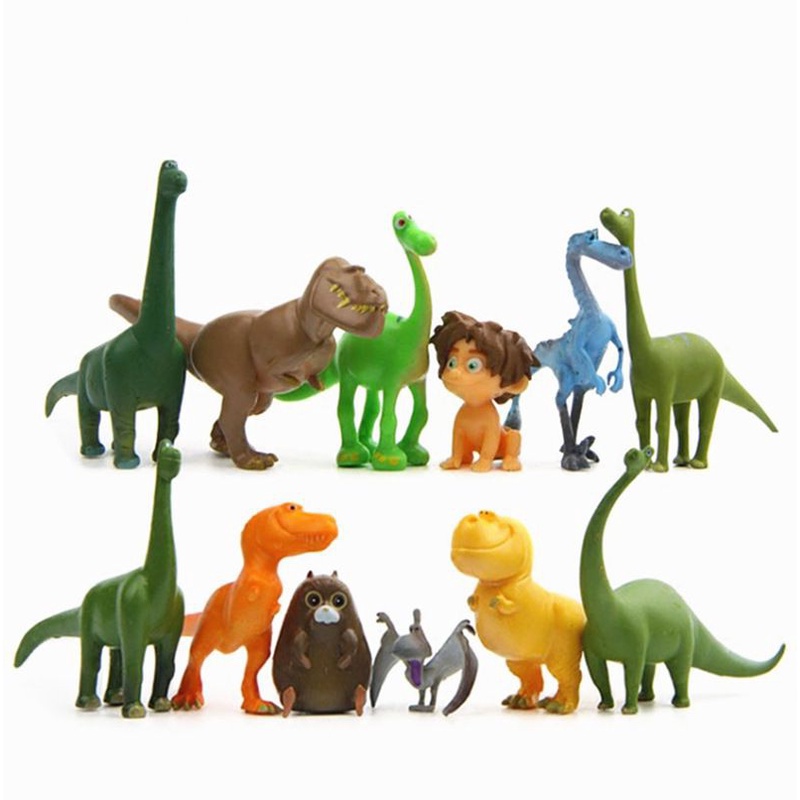 12pcs/Set The Good Dinosaur Mini Figures Cute Cartoon Miniatures PVC