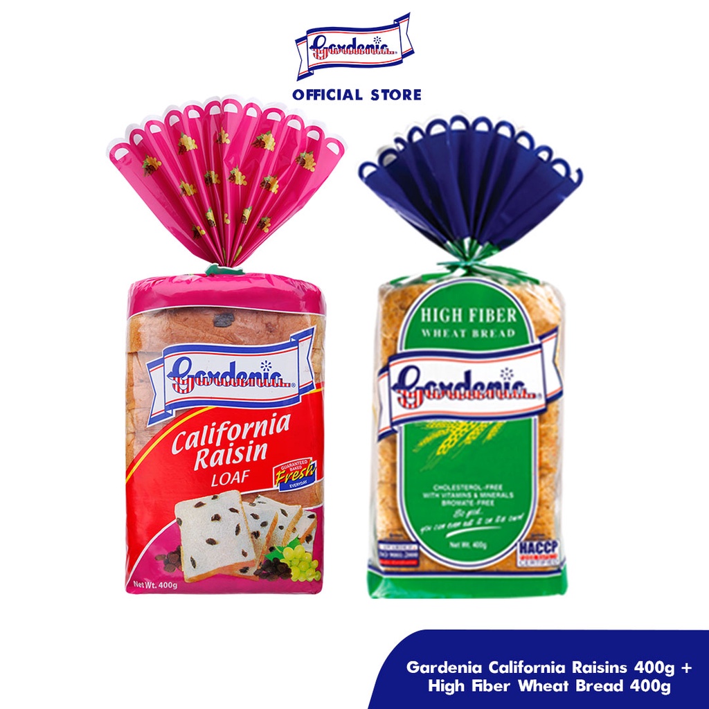 Gardenia California Raisins 400g + High Fiber Wheat Bread 400g Shopee