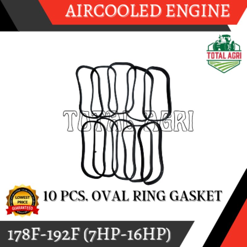 10 PCS Cylinder Head Gasket Oval Ring 170F 178F 186F Aircooled Diesel