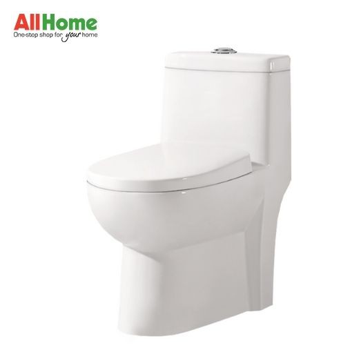 Brauhn Toilet Bowl OnePiece Push Button Dual Flush Water Closet