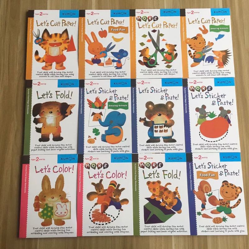 Kumon First Step Activities Workbooks for 2 Years Old Up (12 Books