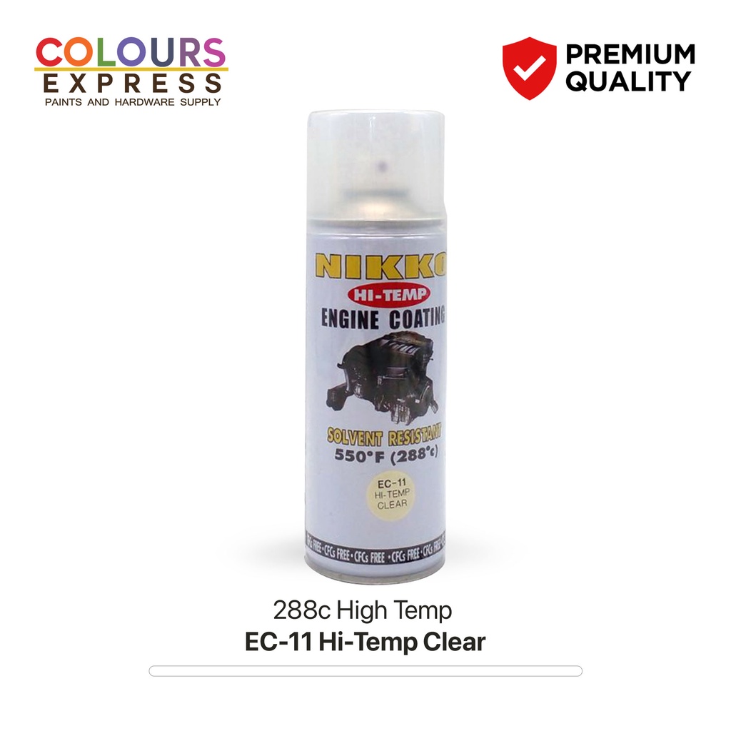 Nikko Spray Paint Ec 11 High Temp Clear All Purpose Quick Drying HighGloss Acrylic automotive
