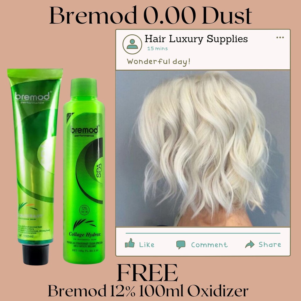 Hair Luxury Supplies Bremod 0.00 Dust + Bremod 12 100ml Oxidizer FREE