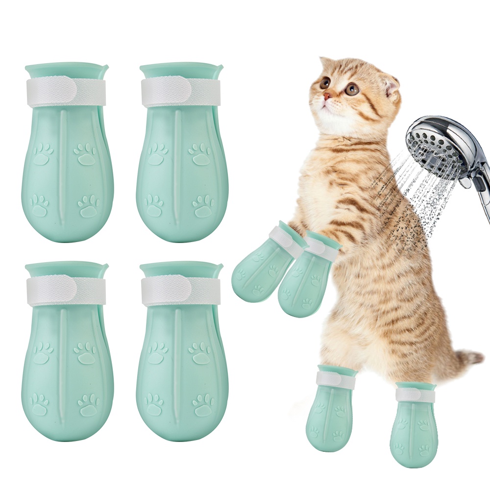 Cut Nails Foot Cover Antibiting Bath Washing Cat Claw Cover for Anti