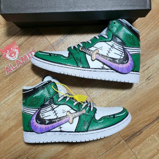 Air Jordan 1 One Piece "Zoro" Shopee Philippines