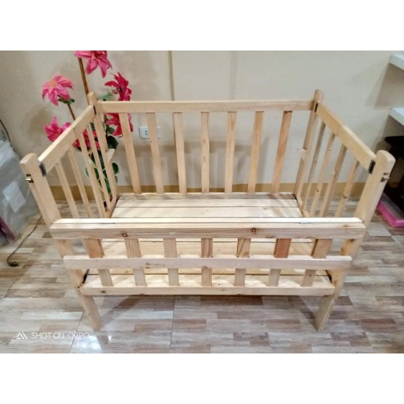 wooden crib dropside 22*36 Shopee Philippines