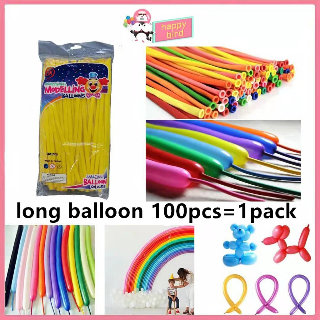 100pcs birthday party decor long balloons party needs long balloons
