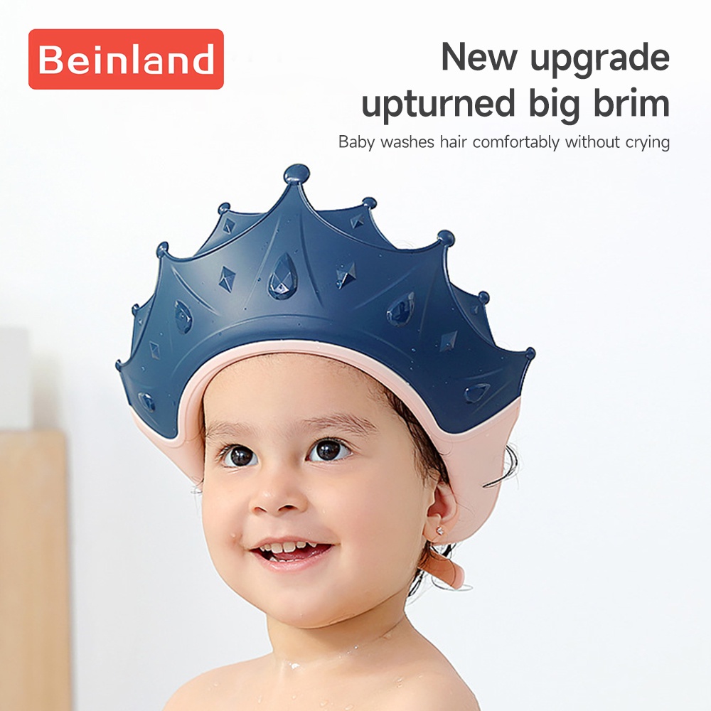 Children Shampoo Cap Crown Baby Shower Cap Adjustable Size Cartoon Bath