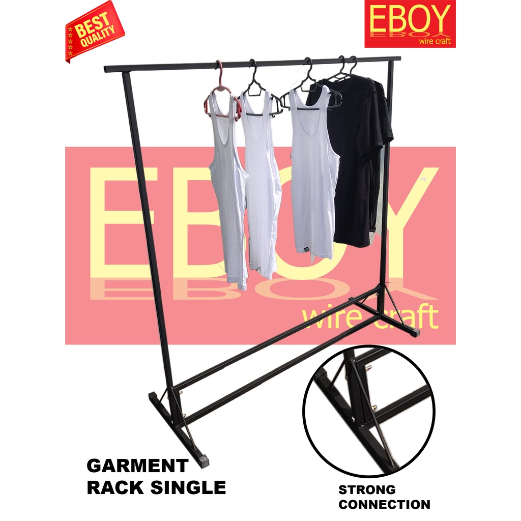 GARMENT RACK SINGLE/HEAVY DUTY/DRYING RACK/CLOTHE HANGER Shopee