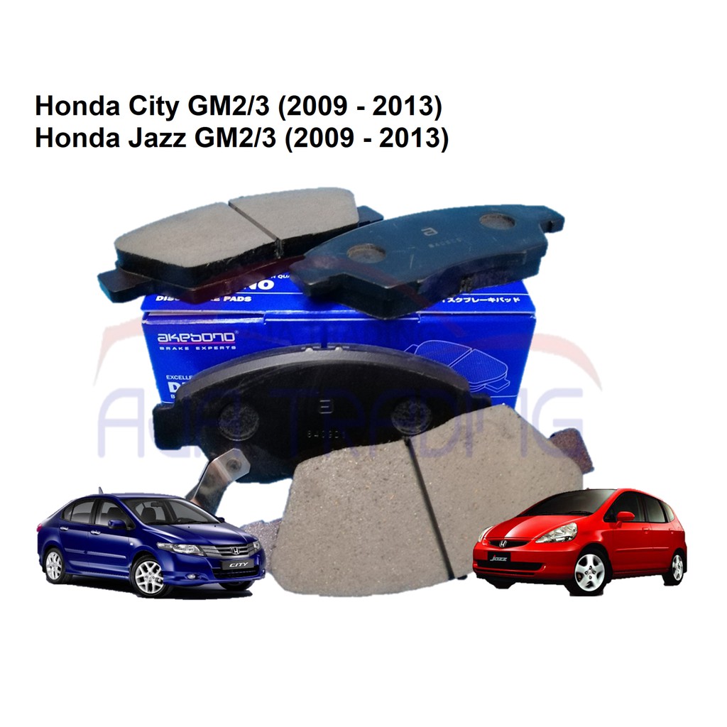 Genuine Akebono Front Brake Pads for Honda City (2009 2013), Honda Jazz (2009 2013) Shopee