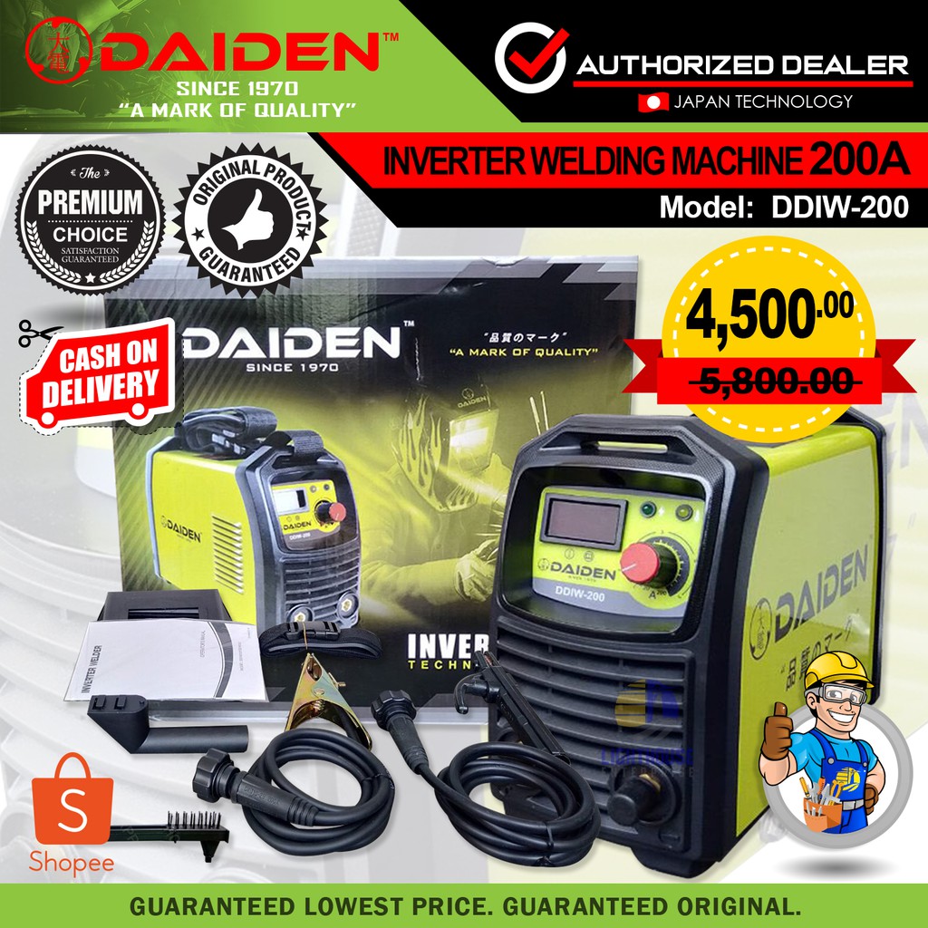 DAIDEN Japan Digital Inverter Welding Machine Genuine (DDIW200A