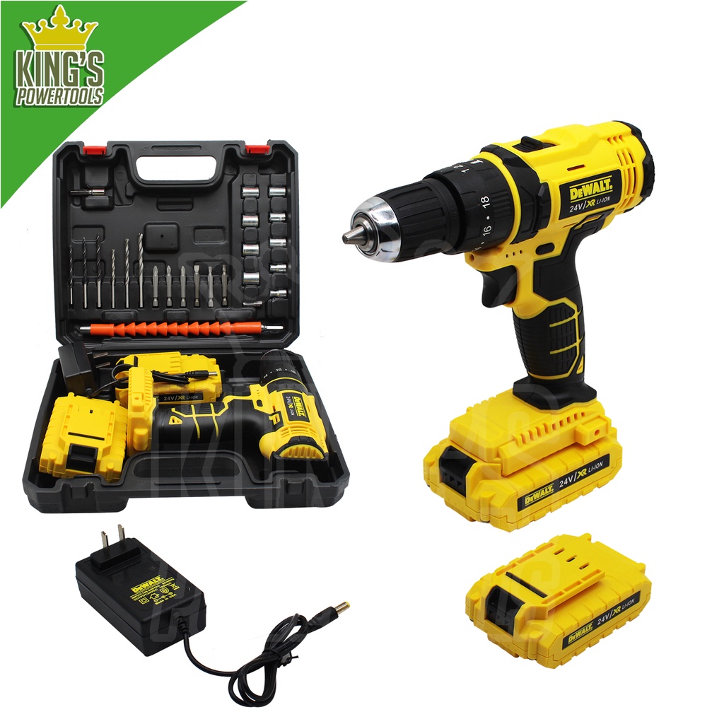 DeWALT XR 24V LiIon Cordless Hammer Drill (Set B) Shopee Philippines