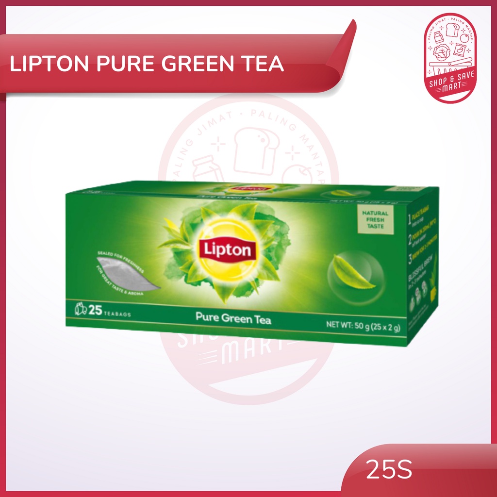 Lipton Pure Green Tea Tea Bag (2g x 25s) 50g Lipton Uncang Teh