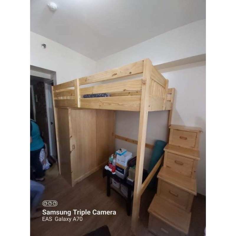 (PREORDER MESSAGE US FIRST) Loft bed with sliding door (36"x75") Shopee Philippines