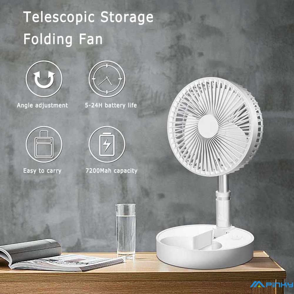 Folding Telescopic Mini Fan USB Rechargeable Portable dormitory bed