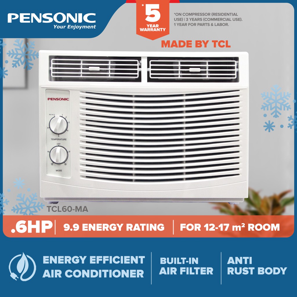 Pensonic Aircon .6 HP (windowtype air conditioner TCL60MA 9.9