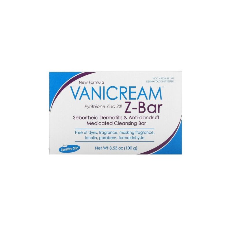 Vanicream, ZBar, Seborrheic Dermatitis & AntiDandruff Cleansing Bar