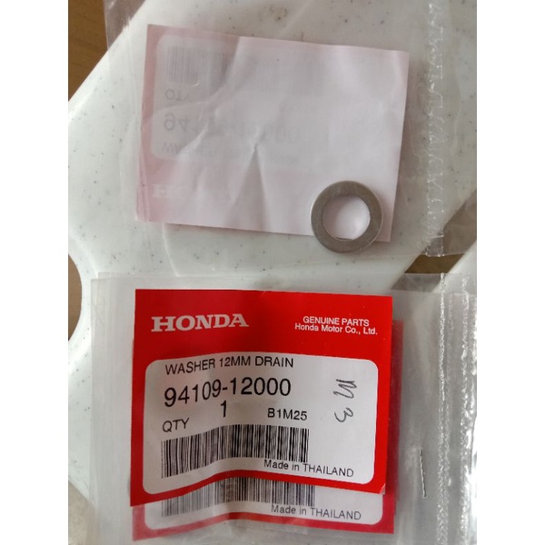 GENUINE HONDA DRAIN PLUG WASHER (12mm) Shopee Philippines