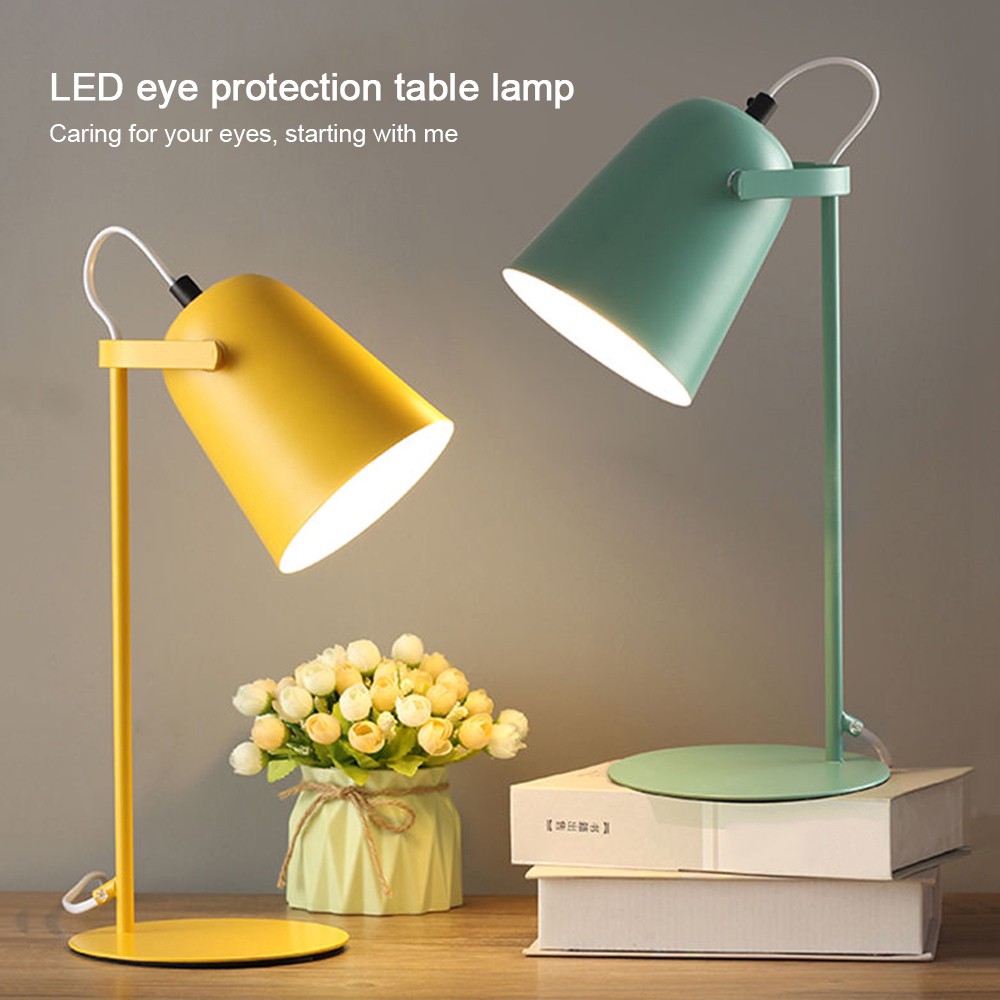 Nordic Study Lamp Led Desk Lamp Dimmable EyeProtection Desk Lampshade