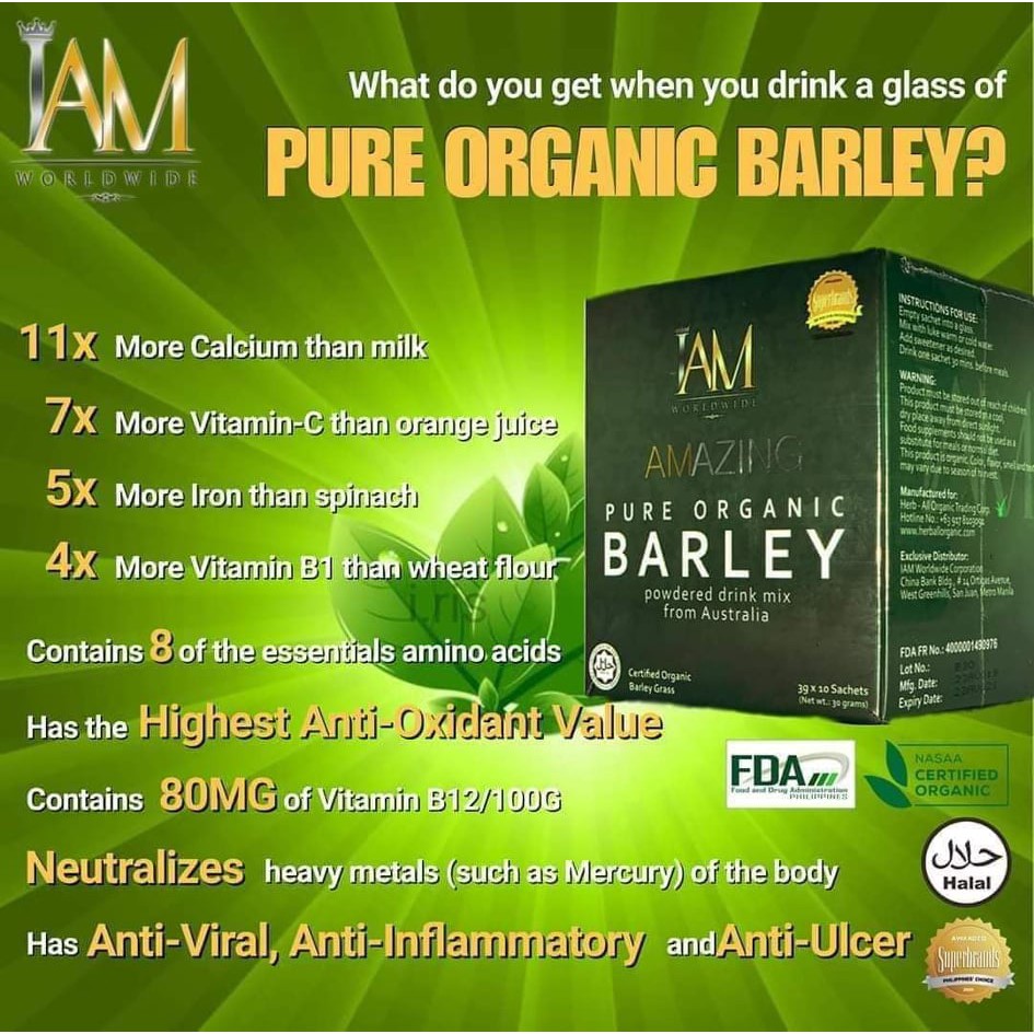 Amazing Pure Organic Barley Shopee Philippines