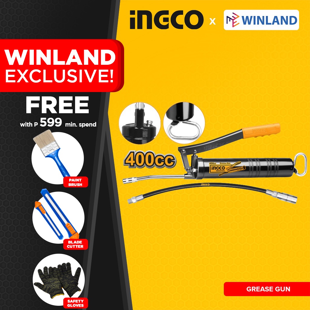 Ingco Original Grease Gun 400CC GRG015001 *WINLAND* Shopee Philippines