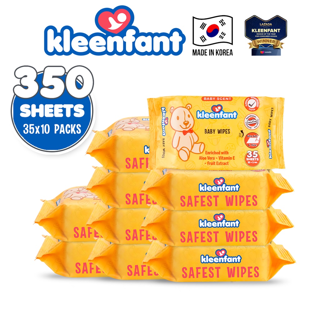 Kleenfant Baby Scent Scented Baby Wipes 35 sheets Pack of 10 wet wipes