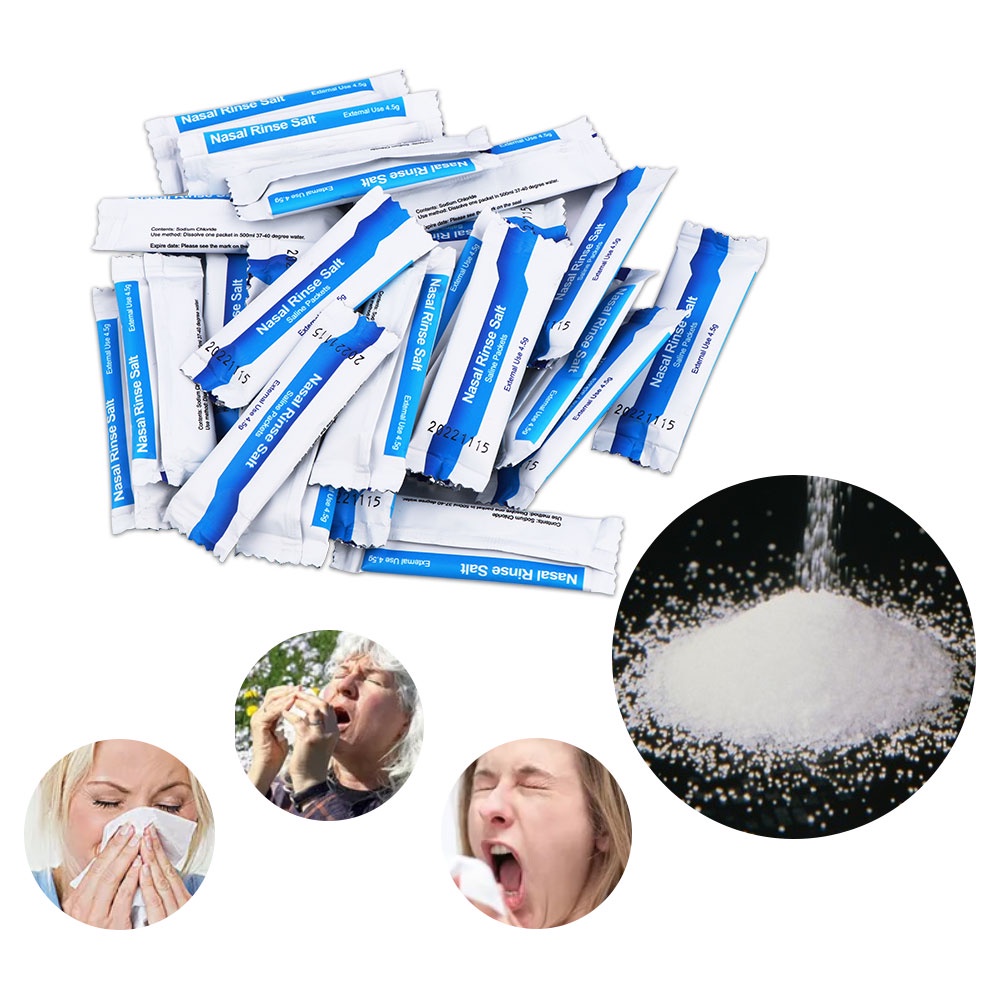 Salorie 30pcs Waterpluse Nasal Wash Sal for Neti Pot Rhinitis Sinusitis Cure Nosal Sinus Rinse