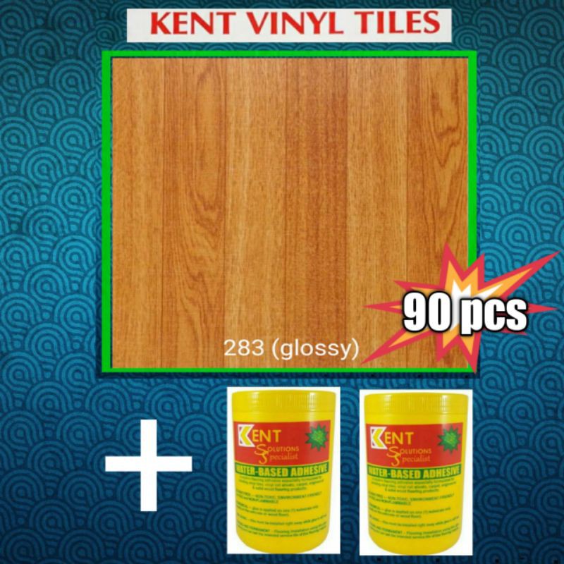 KENT VINYL TILE 283 Glossy 90 pcs + 2 kent adhesive (1 kg) Shopee Philippines