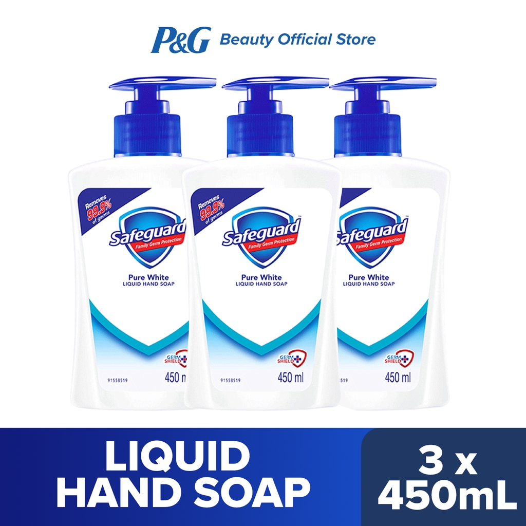 Safeguard Pure White Liquid Hand Soap (450mL) Trio Shopee Philippines