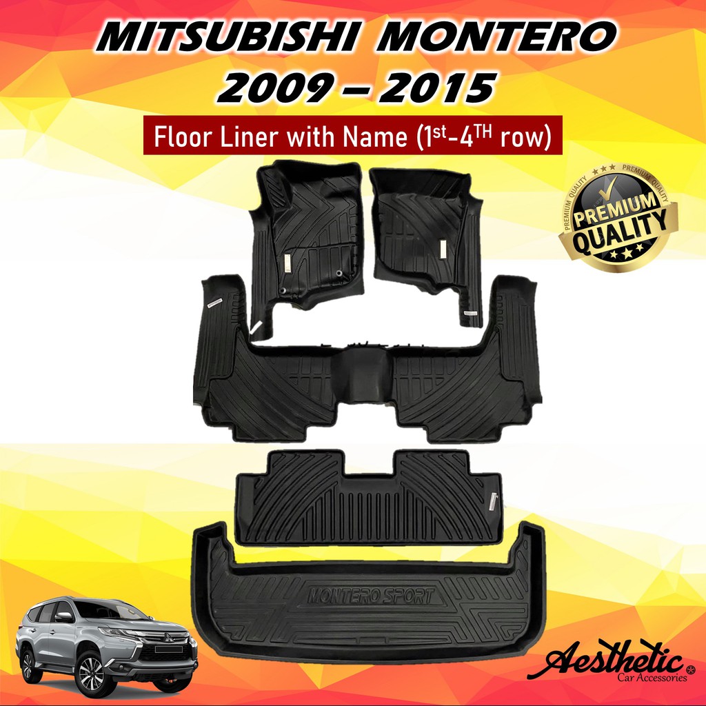 Mitsubishi Montero 20092015 Floor Mat Liner / Deep Dish Matting (4
