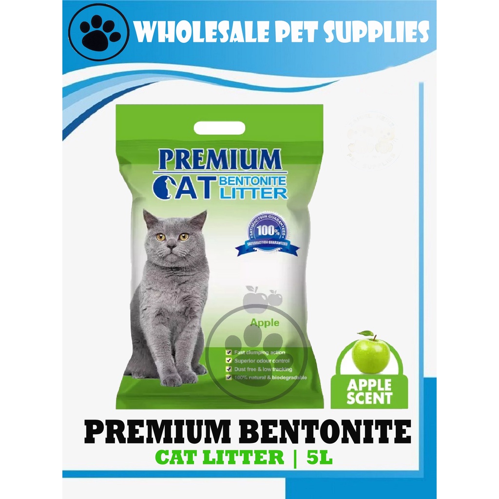 Premium Bentonite Cat Litter APPLE Scent 5L Shopee Philippines