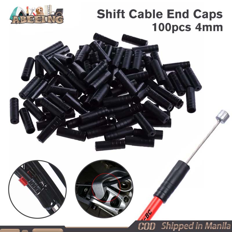 100Pcs Bike Shifter Cable End Cap 4mm Shifter Housing Wire Line Pipe