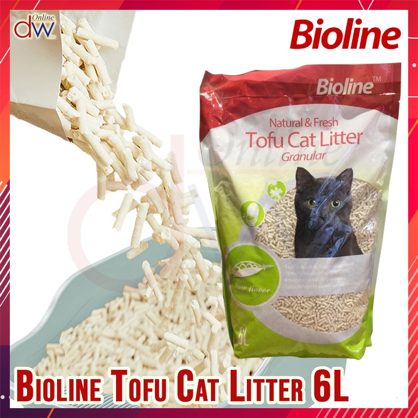 Bioline Tofu Cat Litter Granular 6L Natural Fresh Fast Absorption Cat