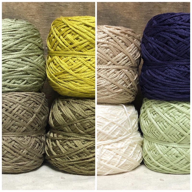 Linen Knitting yarn (cord yarn / Braid yarn / Ribbon yarn) Shopee Philippines
