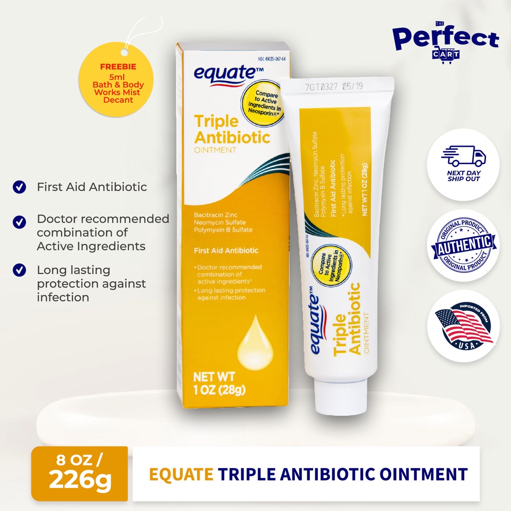 Equate First Aid Triple Antibiotic Ointment, Infection Protection, 1 oz Shopee Philippines