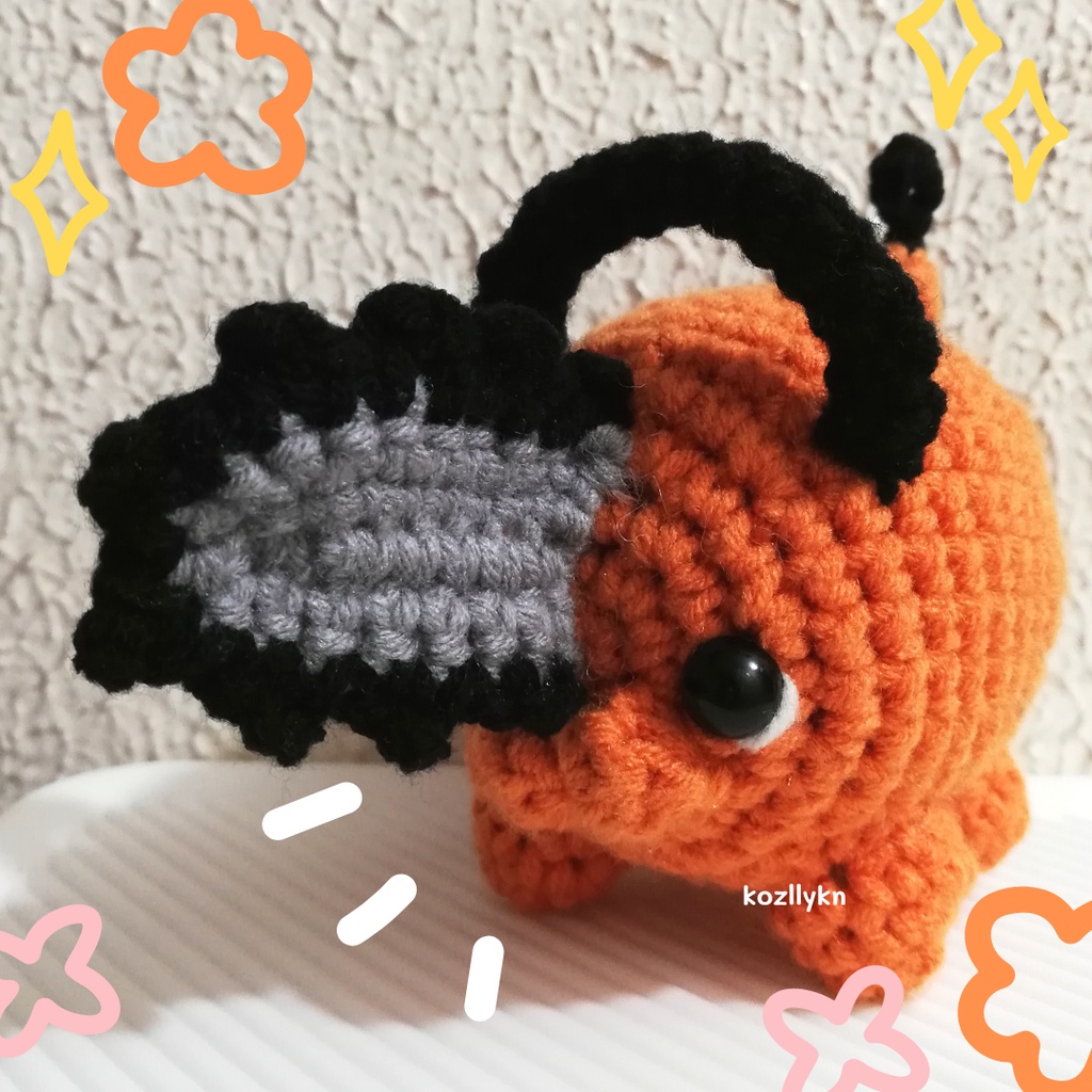 Chainsaw Man Pochita Crochet Plush Amigurumi Shopee Philippines