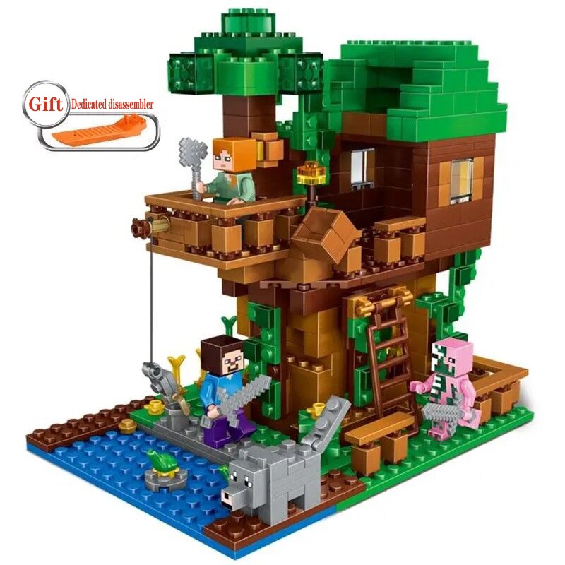 My World /Lego Minecraft /Building Block Mini Tree House Children Model Toy Gifts | Shopee Polska