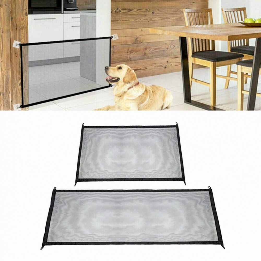 Retractable Pet Dog Gate Safety Guard Folding Baby Toddler Stair Gate