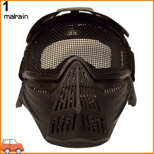 Ma Tactical Airsoft Pro Full Face Mask with Safety Metal Mesh Goggles