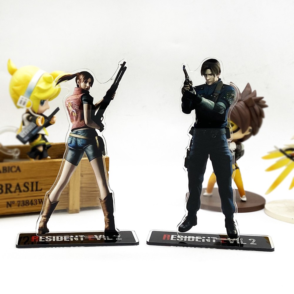 Resident Evil 2 Leon Claire akrylowy stojak figurka zabawka model