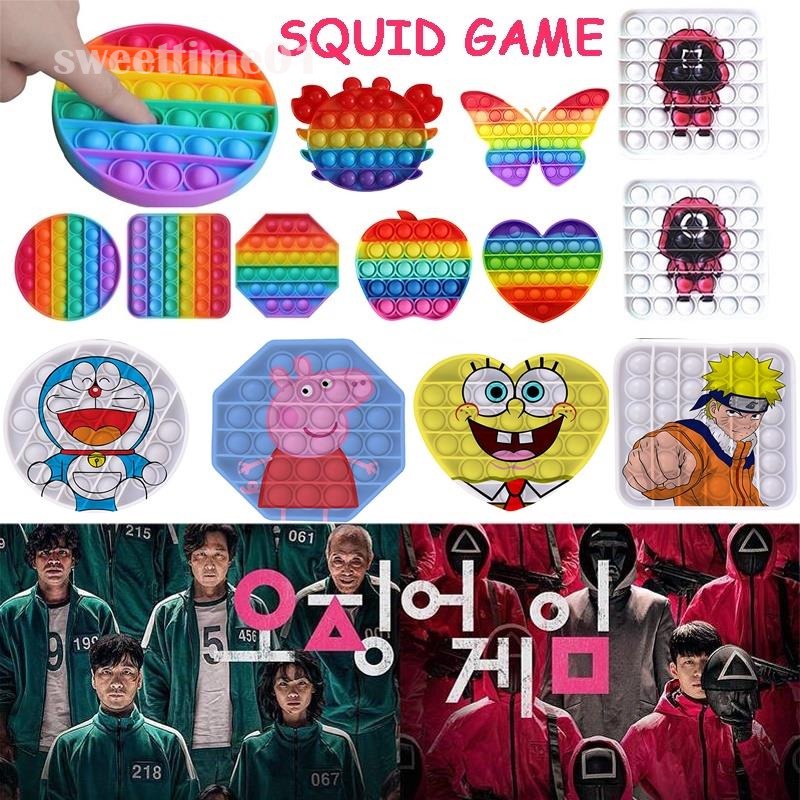 Peppa Pig/Round 6 Squid Game/One Piece Pop It Push Bubble Sensory