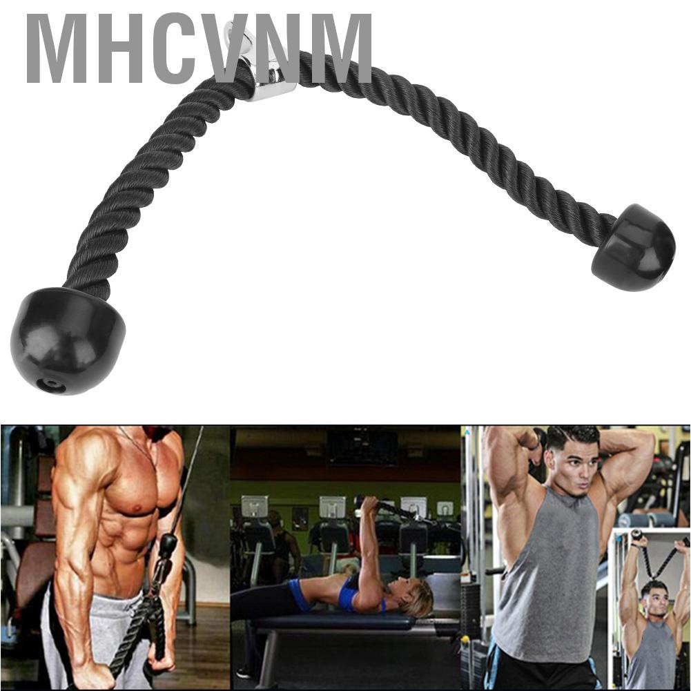 Mhcvnm Nylon Triceps Pull Rope Black Workout Unisex for TricepsTraining