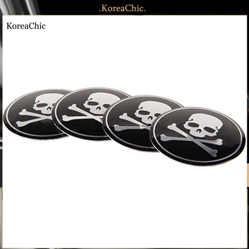 4Pcs Car Wheel Center Hub Cap Skull Tire Emblem Decal Stickers Accessories Shopee Polska