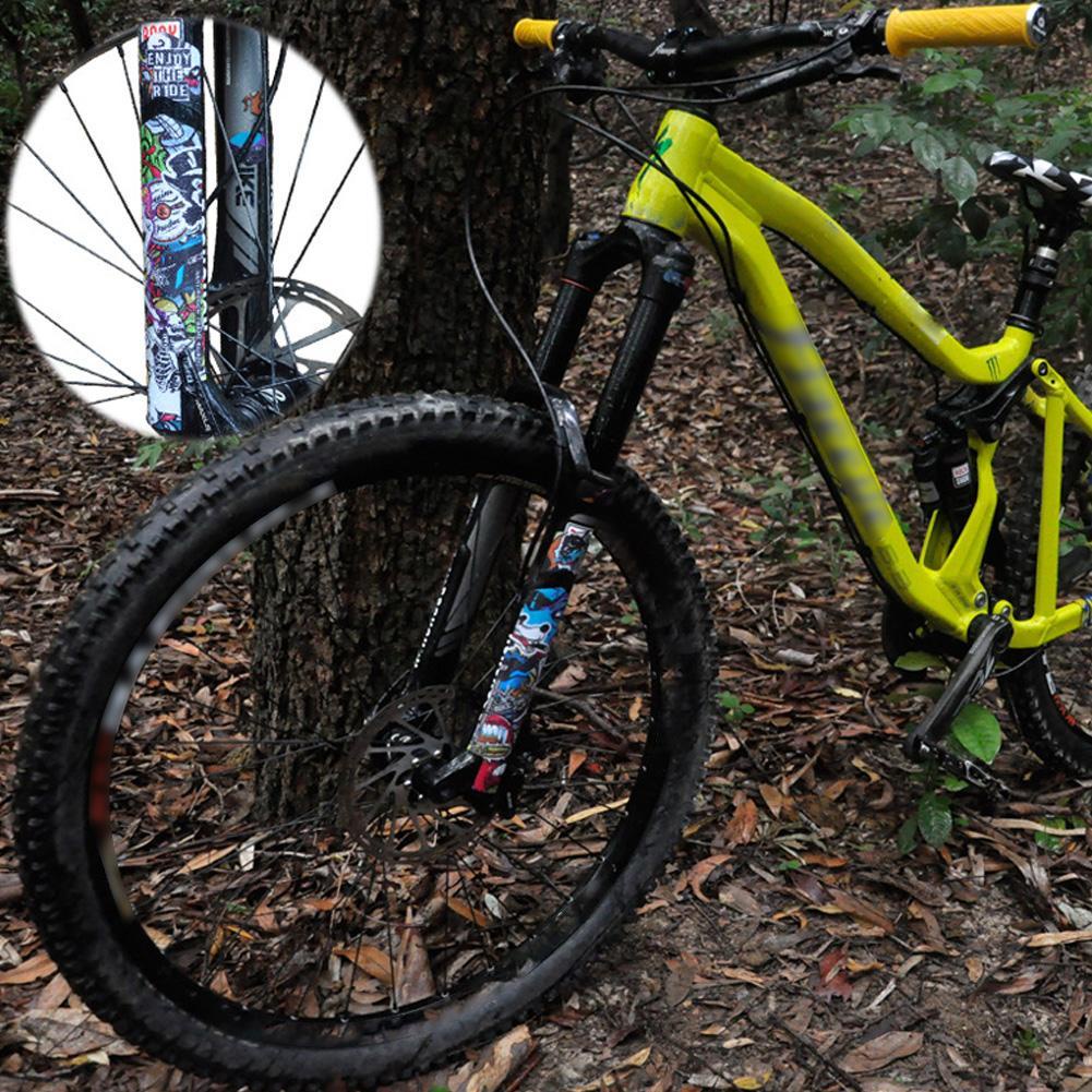 Mountain Bike Fork Stickers MTB 3D Reflective Stickers Down Bicycle