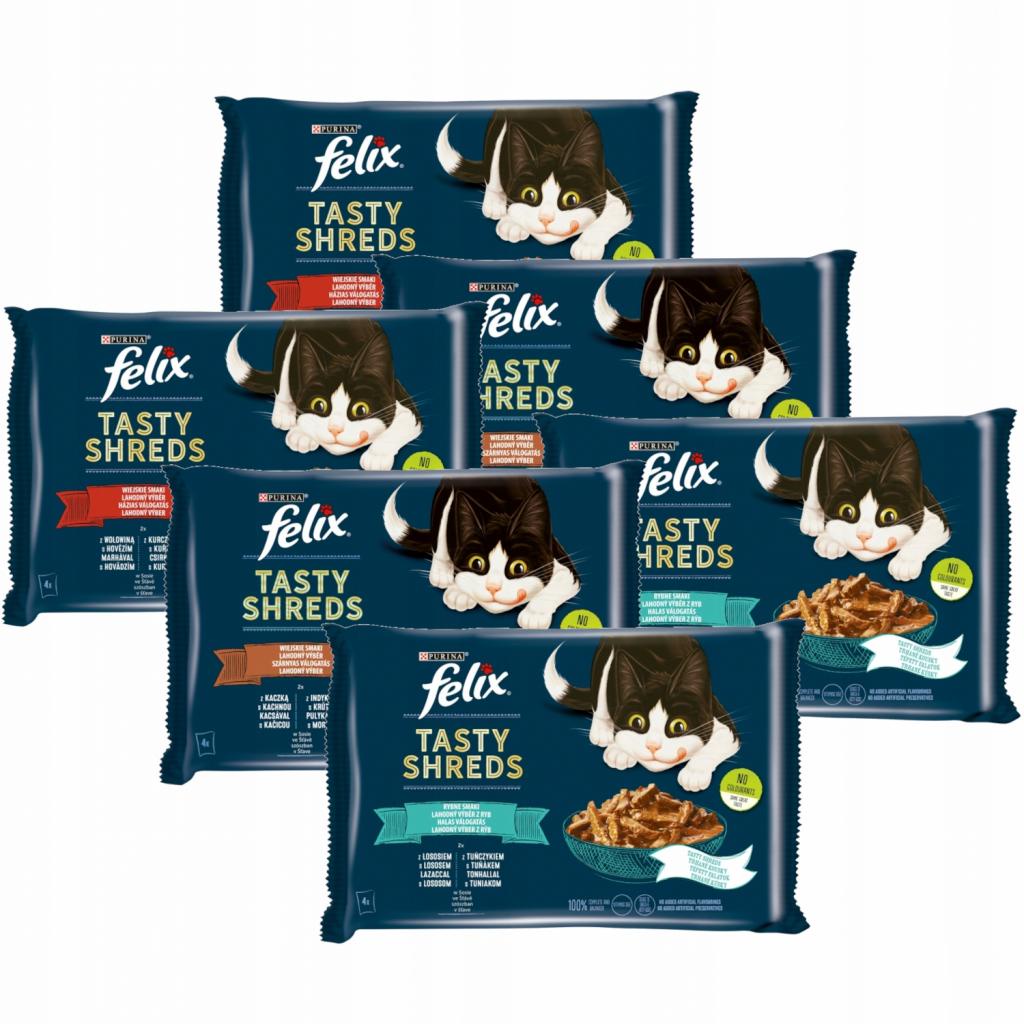 Felix Tasty Shreds Mix Wiejskie Smaki 24 x 80g Shopee Polska