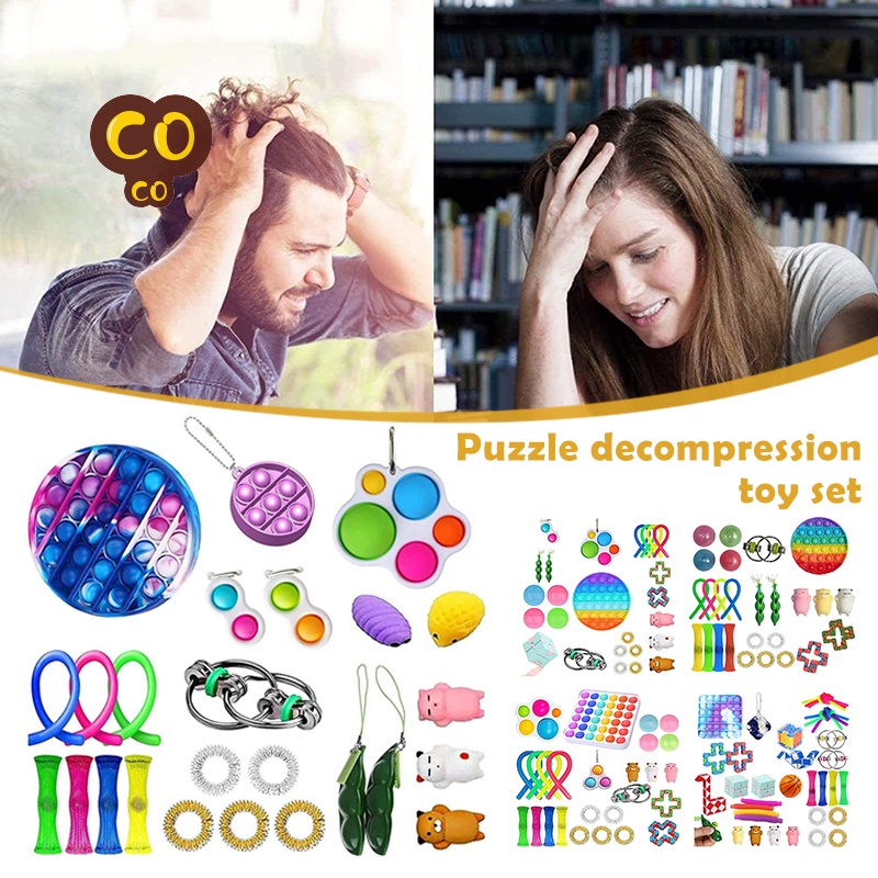 Fidget Toy Set Sensory Fidget Toys Pack for Kids or Adults Squeezing