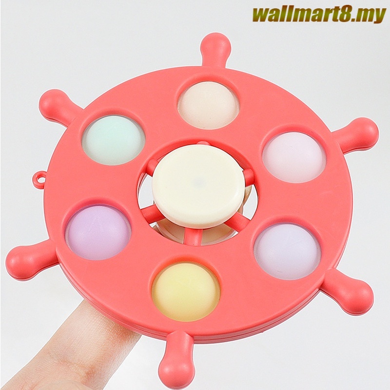 Luminous Flower Fidget Spinner Gyro Pop It Simple Dimple Bubble