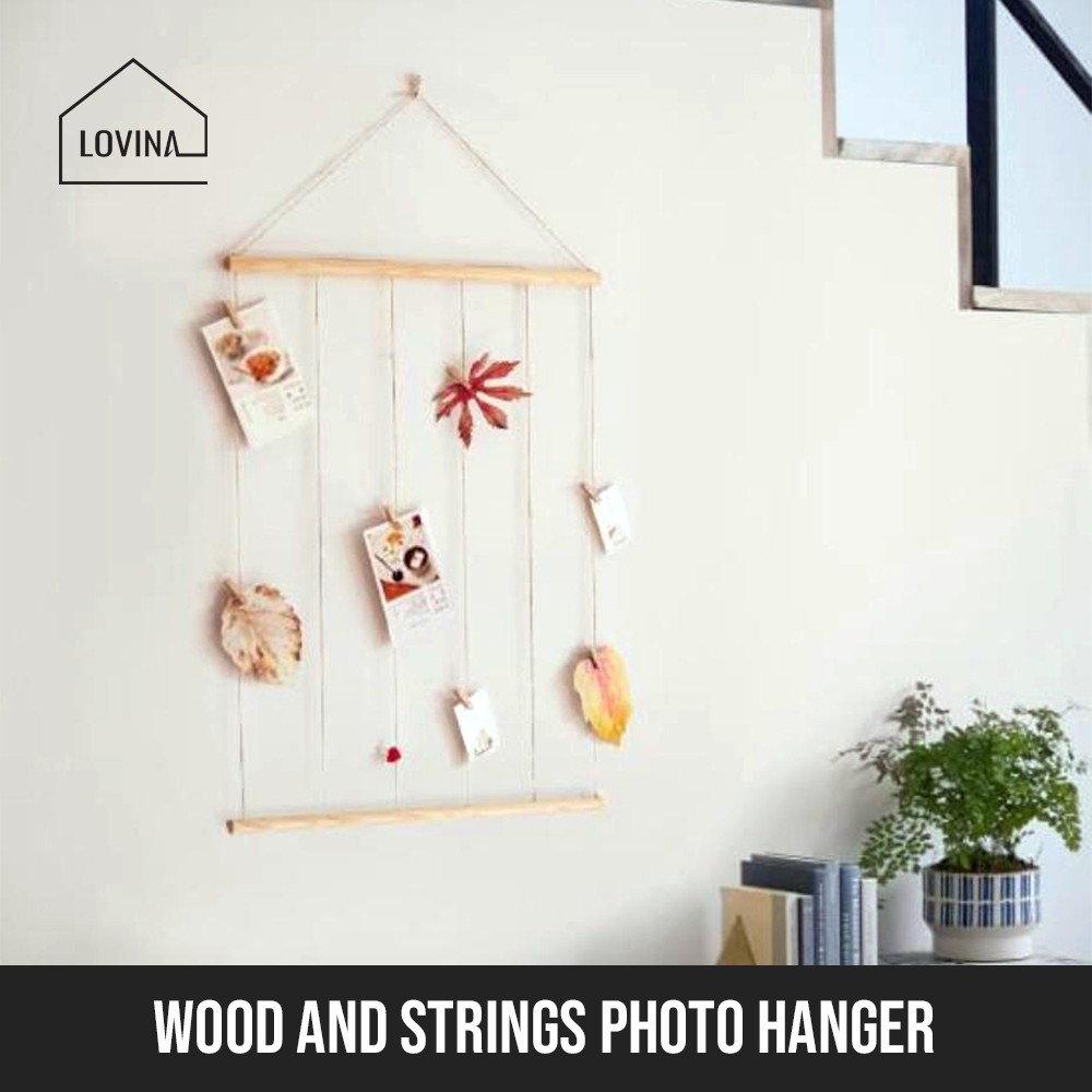 WOOD AND STRINGS MEMO PHOTO POLAROID HANGER Shopee Singapore