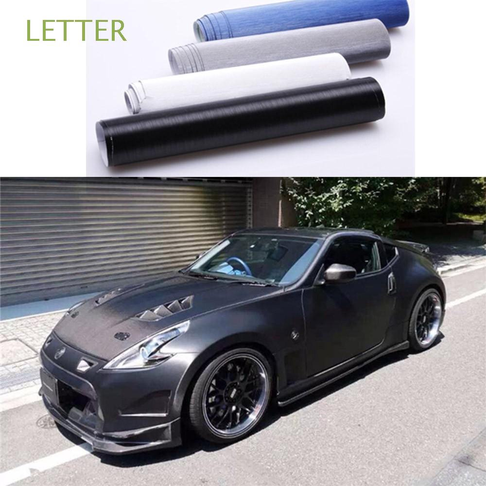 Automotive *Premium Brushed Aluminum Black Car Vinyl Wrap Sticker Decal